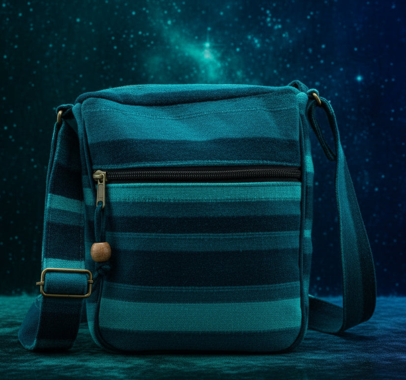 Lrg Nepal Sling Bag (Adjustable Strap) - Deep Sea Blues