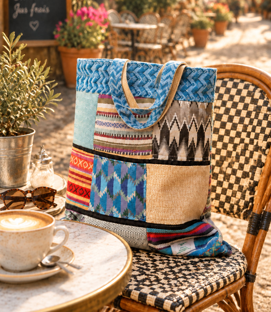 Patchwork Kathmandu Tote Bag - Dhaka Design