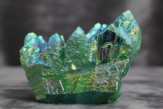 Med Enhanced Quartz - Aura Green Flame Quartz