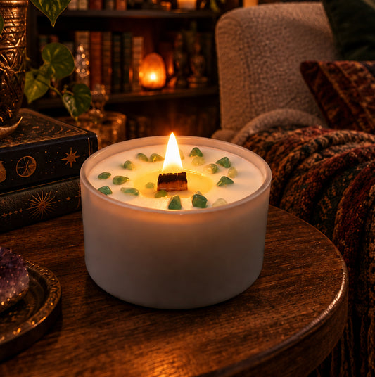 Chakra Crystal Candles - Throat Chakra