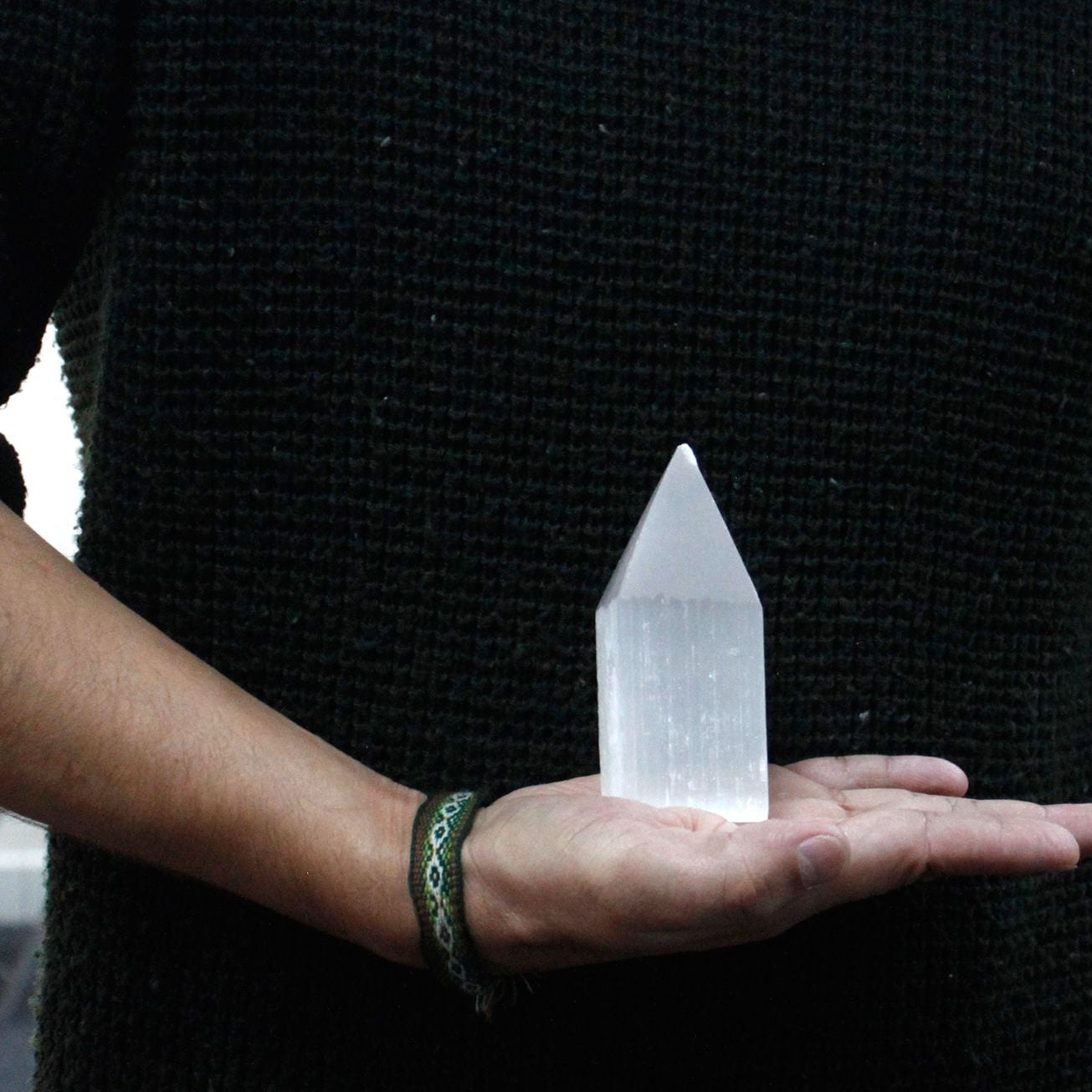 Selenite Pencil Point Tower - 10 cm