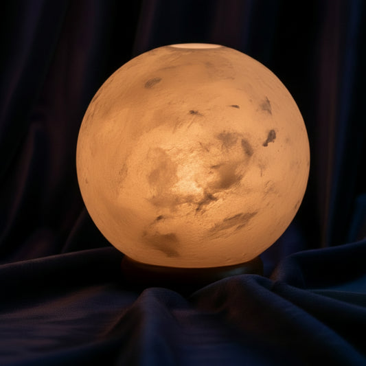 Salt Lamp Ball - Big Wooden Base