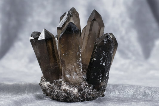 Crafted Quartz Cluster - Smoky Ghost Quartz