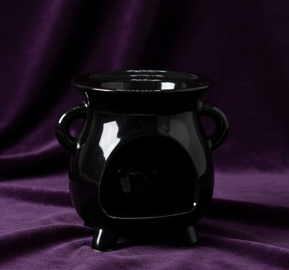 Cauldron Oil Burner - Tree of Life - Black