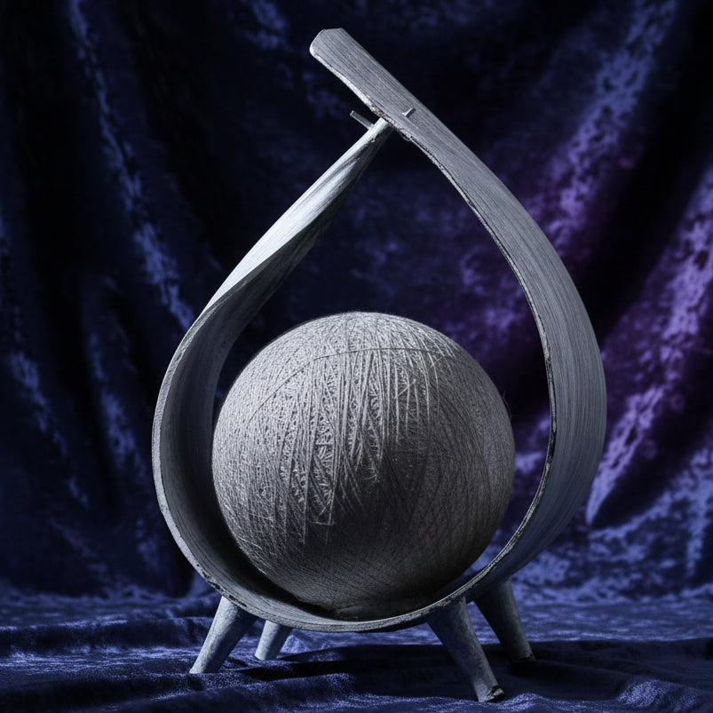 Natural Coconut Lamp - Greywash Wrapover