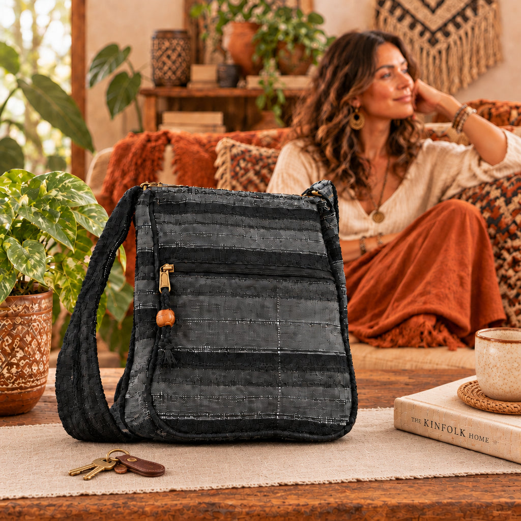 Lrg Nepal Sling Bag (Adjustable Strap) - Mountain Granite