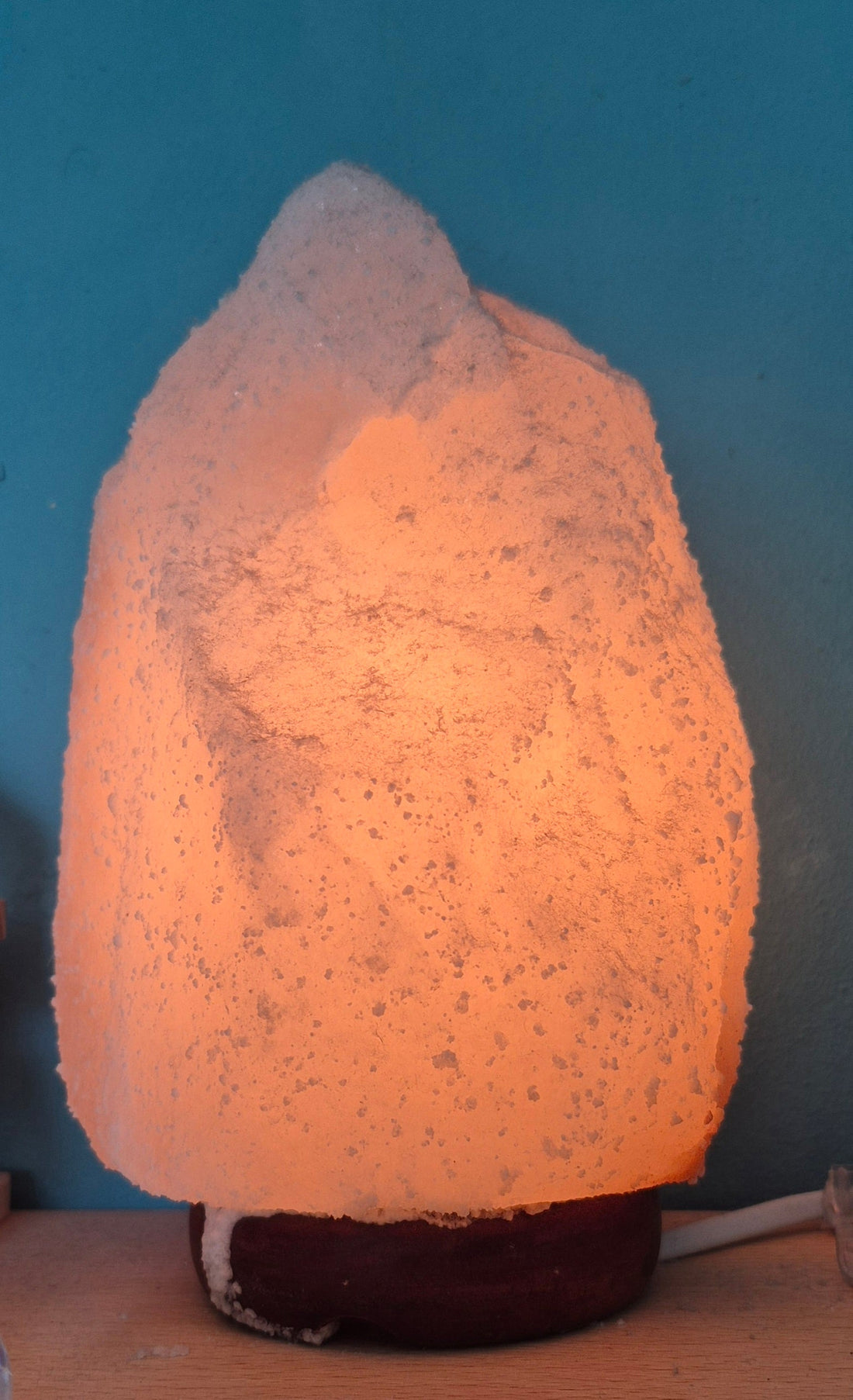 This is my lamp. As you can see it gives a lovely softlight, making my room feel calm and cozy 
