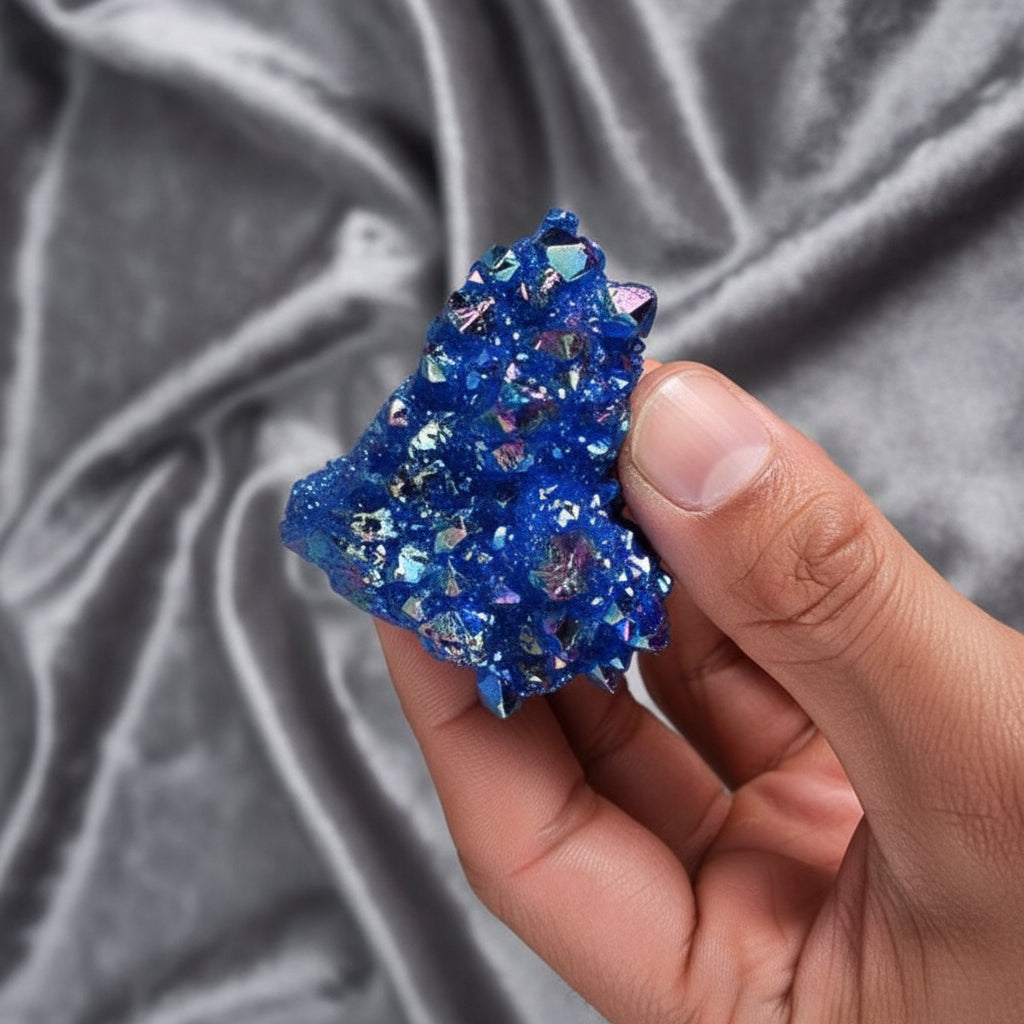 Med Enhanced Quartz - Aura Aqua Halo Quartz