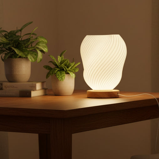 New Wave Lamp - USB - 3 settings - Shell Twisted