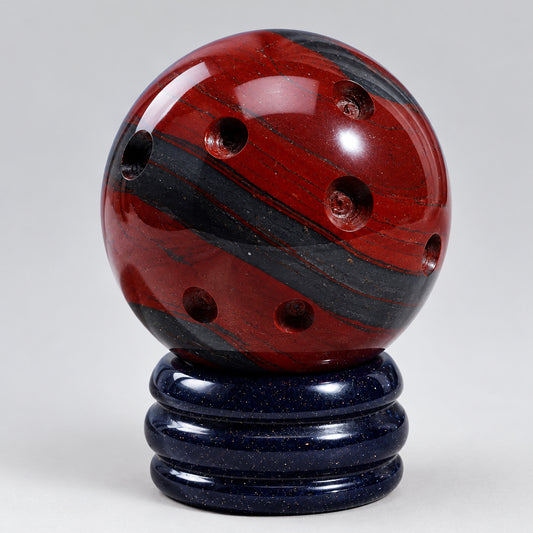 Red Jasper Planet on a Sola Goldstone Stand (MARS)