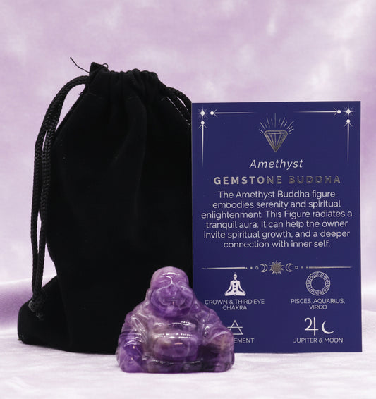 Gemstone Small Buddha - Amethyst