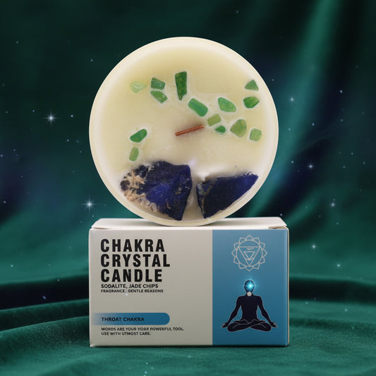 Chakra Crystal Candles - Throat Chakra