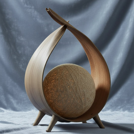 Natural Coconut Lamp - Natural Wrapover