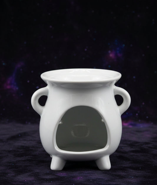 Cauldron Oil Burner - Tree of Life - White