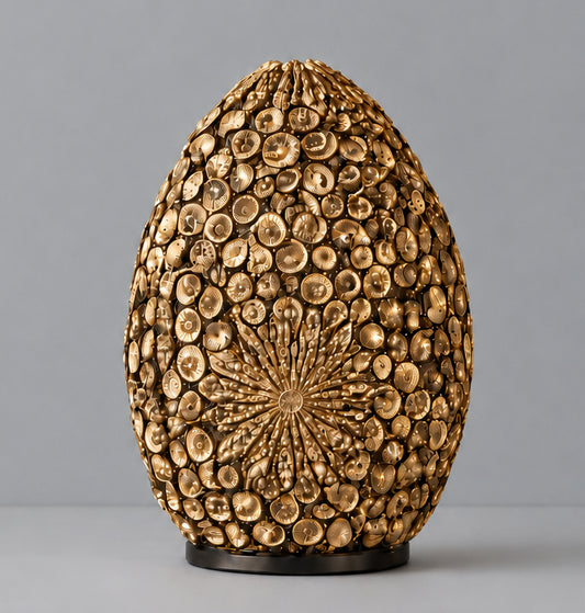 Boho Sea Shell Lamp - Chocolate Twist Oval - 20cm