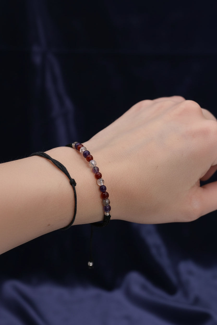 Zodiac Crystal Candle with Gemstone Bracelet - Virgo