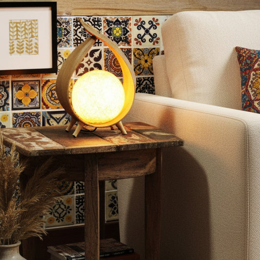Natural Coconut Lamp - Natural Loop