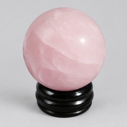 Rose Quartz Planet on a Sola Goldstone Stand (VENUS)