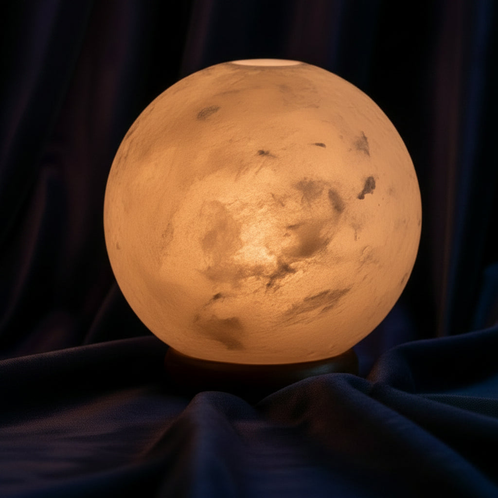Salt Lamp Ball - Big Wooden Base