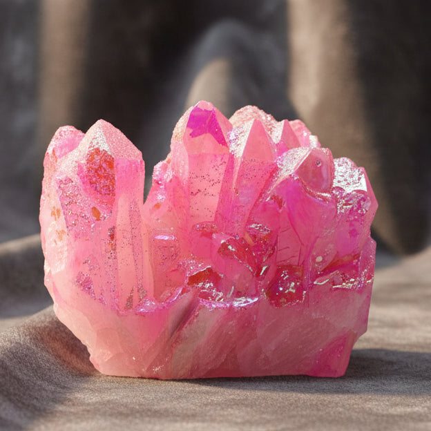 Med Enhanced Quartz - Aura Rose Halo Quartz