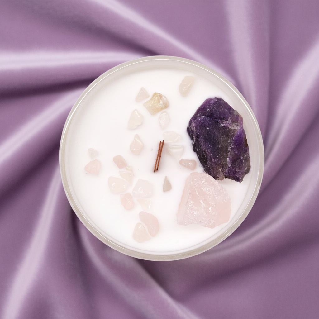 Chakra Crystal Candles - Third Eye Chakra