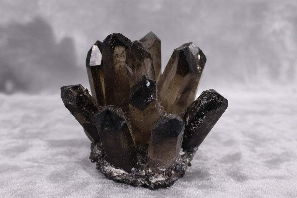 Crafted Quartz Cluster - Smoky Ghost Quartz