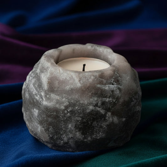 Grey Salt Candle Holder 600-800g