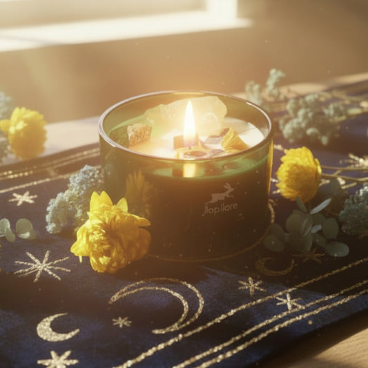 Hop Hare Crystal Magic Flower Candle - The Sun
