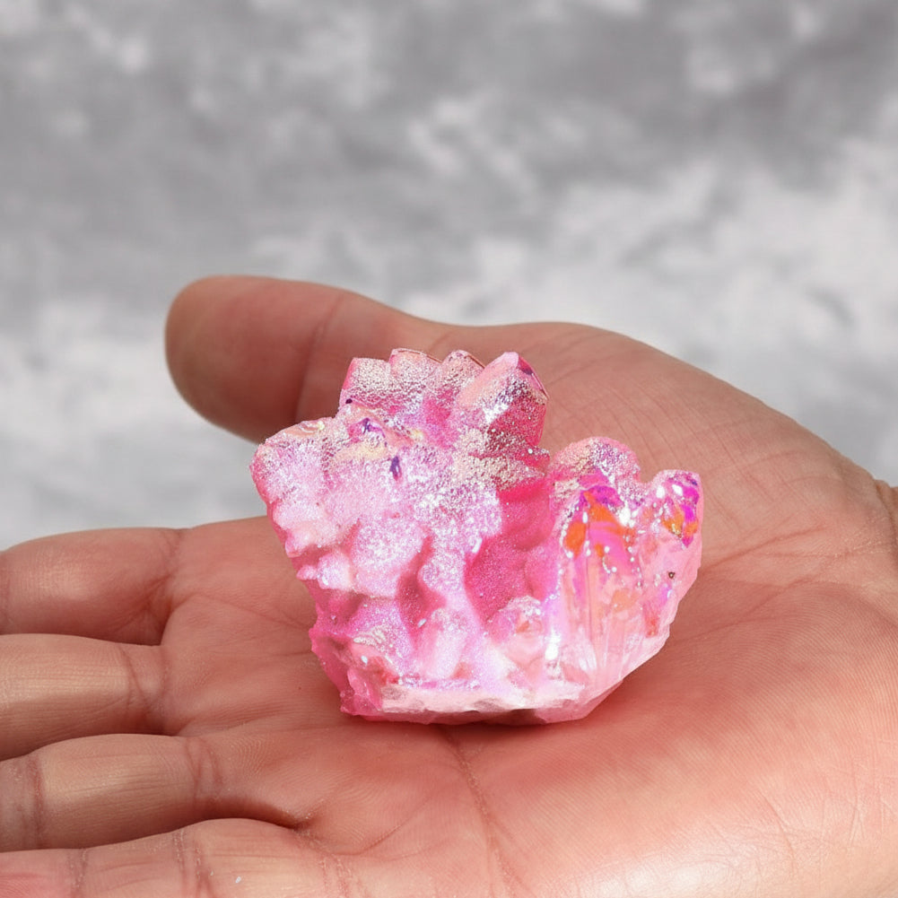 Med Enhanced Quartz - Aura Rose Halo Quartz