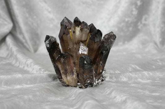 Crafted Quartz Cluster - Smoky Ghost Quartz