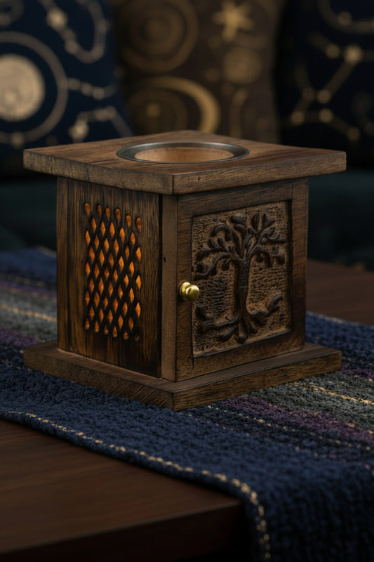Large Mango Box Burner - Tree of life