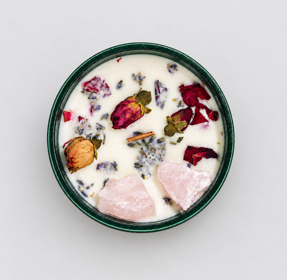 Hop Hare Crystal Magic Flower Candle - The Lovers