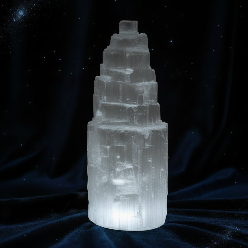 Natural Selenite Tower - 10 cm