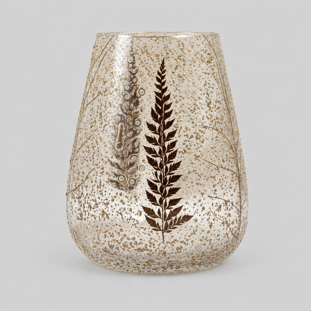 Natural Floral Glass - Large Bowl Candle Holder - Pino - (15x12cm)