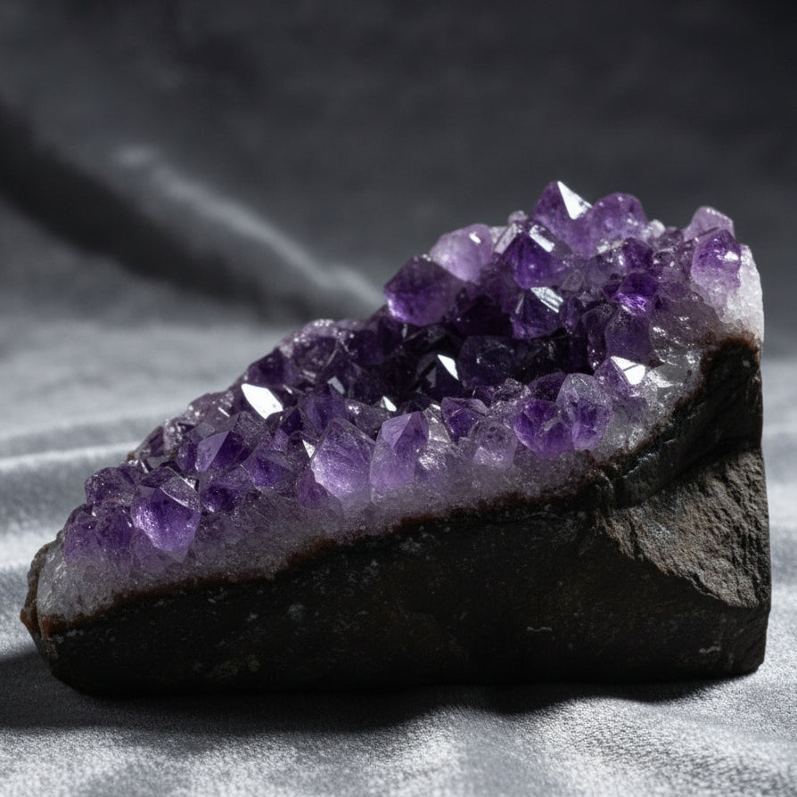 Medium Natural High Grade Amethyst Standing Cluster (approx 350-450gms 7.5-10cm)