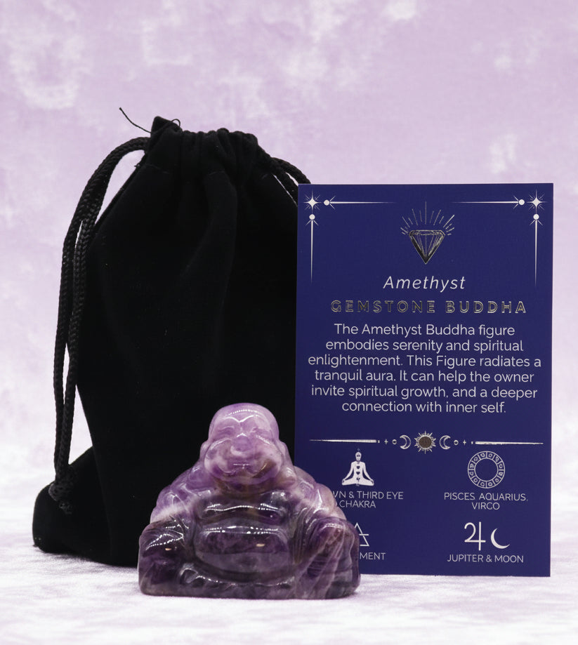 Gemstone Large Buddha - Amethyst