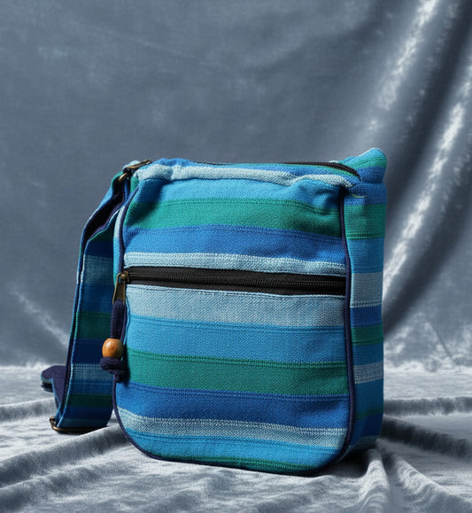 Lrg Nepal Sling Bag  (Adjustable Strap) - Blue Rivers