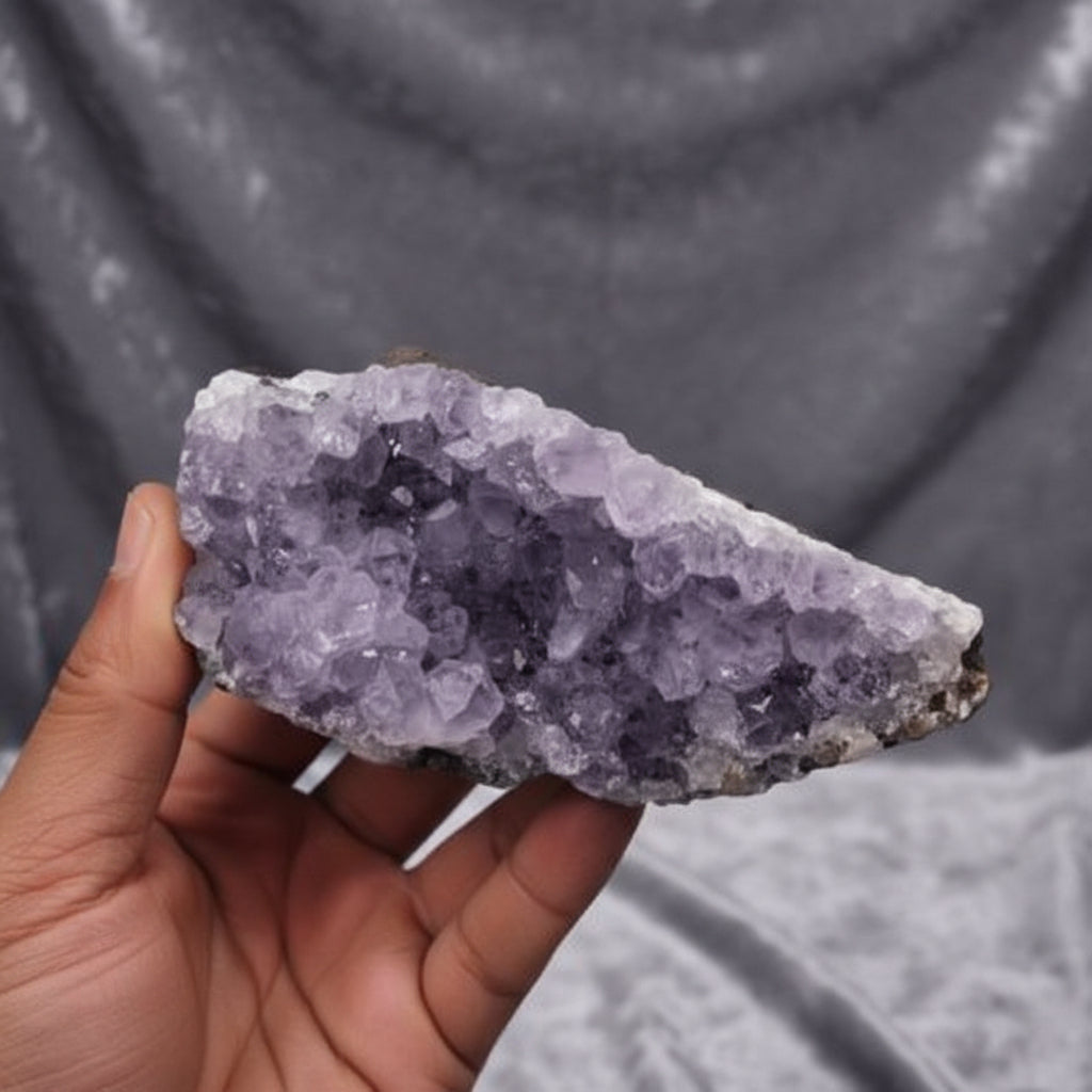 Medium Natural High Grade Amethyst Standing Cluster (approx 350-450gms 7.5-10cm)