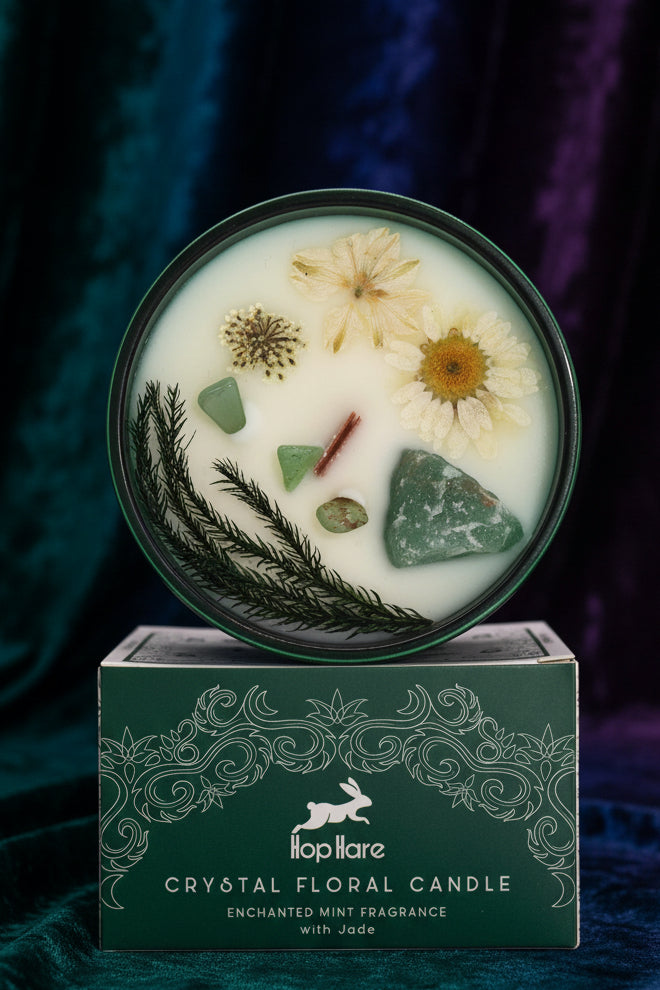 Hop Hare Crystal Magic Flower Candle - The Magician