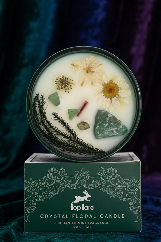Hop Hare Crystal Magic Flower Candle - The Magician