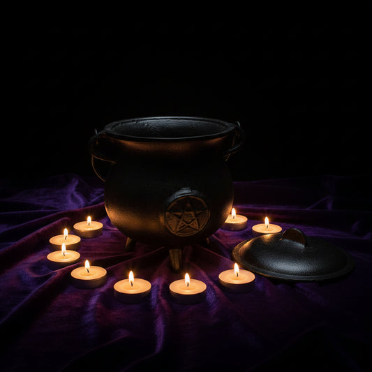 Extra Huge Cast Iron Cauldron with Pentagon 23x18cm (at least 4kg)