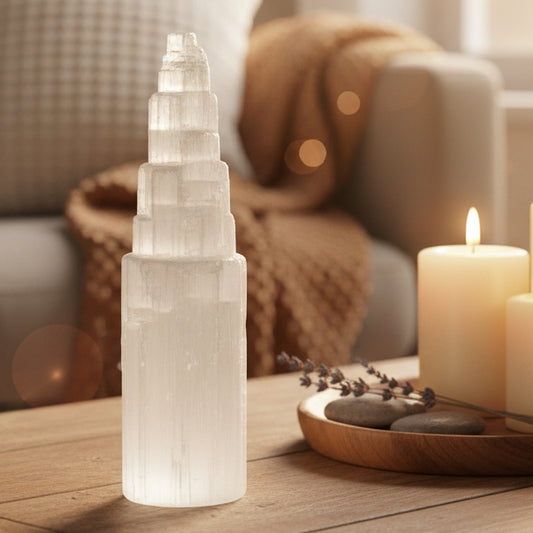 Natural Selenite Tower - 20 cm
