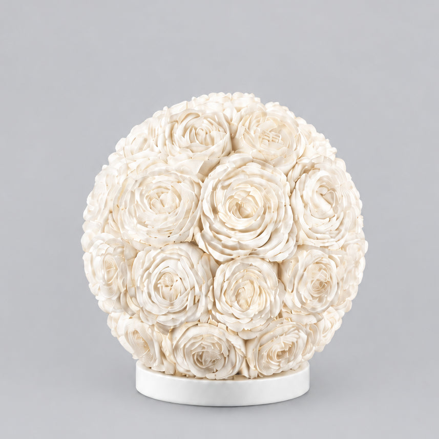 Boho Sea Shell Lamp - Rose Globe - 20cm