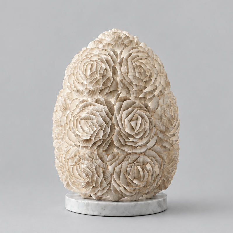 Boho Sea Shell Lamp - Rose Oval - 15cm