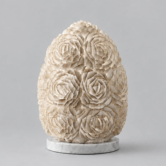 Boho Sea Shell Lamp - Rose Oval - 15cm