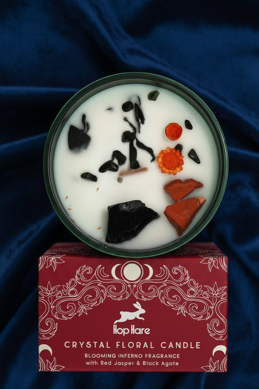 Hop Hare Crystal Magic Flower Candle - The Devil