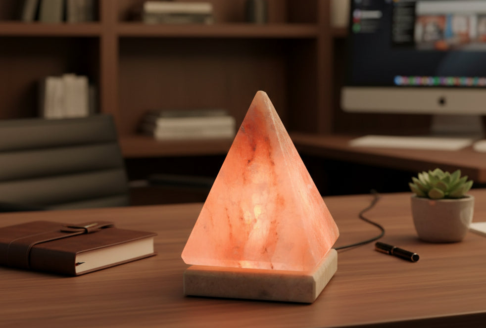 Quality USB Pyramid Salt Lamp - 9 cm (single)