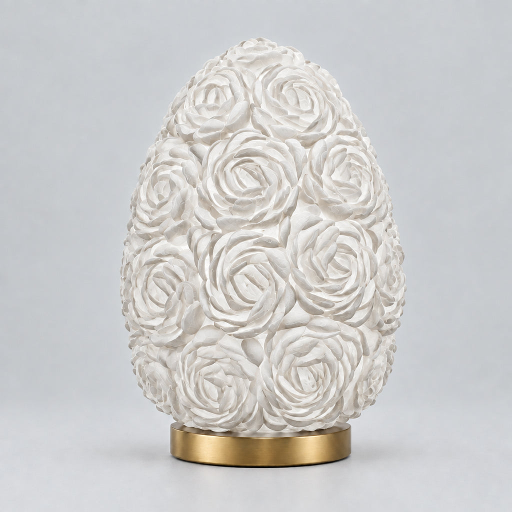 Boho Sea Shell Lamp - Rose Oval - 20cm